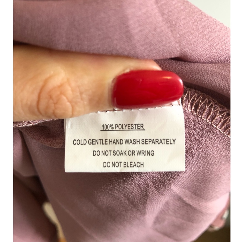 SELFIE LESLIE CHERISH BOW SHOULDER RUFFLE DETAIL DRESS ROSE - Picture 12 of 13